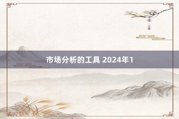 市场分析的工具 2024年1