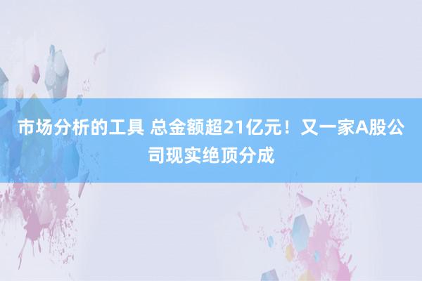 市场分析的工具 总金额超21亿元！又一家A股公司现实绝顶分成