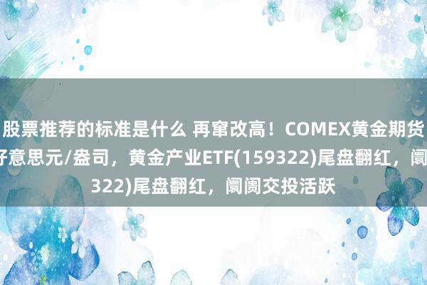 股票推荐的标准是什么 再窜改高！COMEX黄金期货站上2800好意思元/盎司，黄金产业ETF(159322)尾盘翻红，阛阓交投活跃