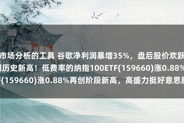 市场分析的工具 谷歌净利润暴增35%，盘后股价欢跃涨超5%，纳指昨夜创历史新高！低费率的纳指100ETF(159660)涨0.88%再创阶段新高，高盛力挺好意思股！