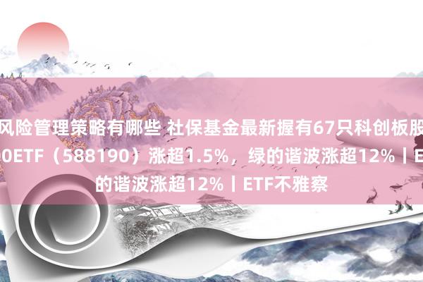 风险管理策略有哪些 社保基金最新握有67只科创板股，科创100ETF（588190）涨超1.5%，绿的谐波涨超12%丨ETF不雅察