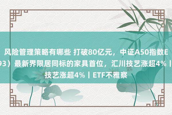 风险管理策略有哪些 打破80亿元，中证A50指数ETF（159593）最新界限居同标的家具首位，汇川技艺涨超4%丨ETF不雅察