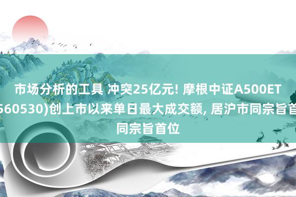 市场分析的工具 冲突25亿元! 摩根中证A500ETF(560530)创上市以来单日最大成交额, 居沪市同宗旨首位