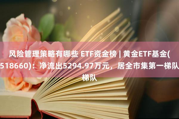 风险管理策略有哪些 ETF资金榜 | 黄金ETF基金(518660)：净流出5294.97万元，居全市集第一梯队