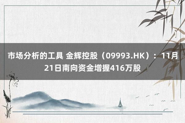 市场分析的工具 金辉控股（09993.HK）：11月21日南向资金增握416万股