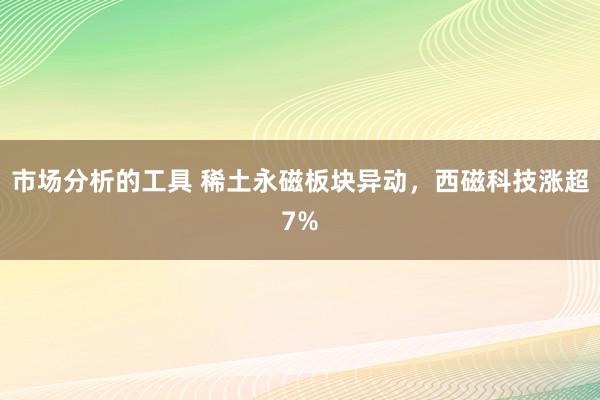 市场分析的工具 稀土永磁板块异动，西磁科技涨超7%