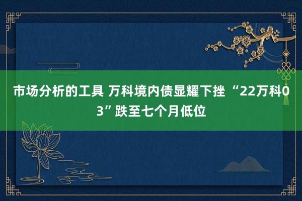 市场分析的工具 万科境内债显耀下挫 “22万科03”跌至七个月低位