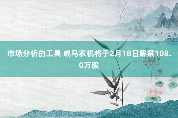 市场分析的工具 威马农机将于2月18日解禁108.0万股