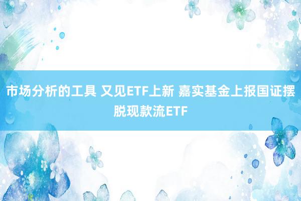 市场分析的工具 又见ETF上新 嘉实基金上报国证摆脱现款流ETF