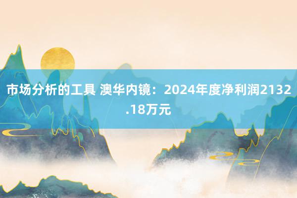 市场分析的工具 澳华内镜：2024年度净利润2132.18万元